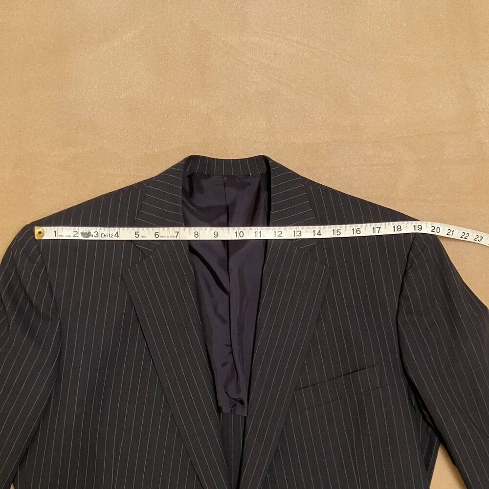Brooks Brothers Navy Blue Pinstripe Suit - Size: 45R - Picture 6 of 16